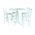 thumbnail image 6 of 36" Round Solid Wood Pedestal Dining Table With 12" Extension Leaf in White by International Concepts, 6 of 102