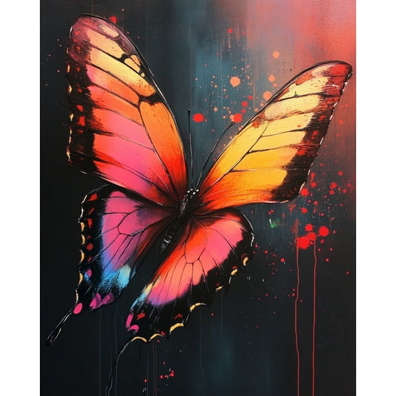 Paint by Numbers for Adults Kids Beginner Dark Night Feathers DIY Acrylic Painting by Numbers Kits with Brushes Acrylic Pigment Home Decoration Gifts 16 x 20 inch