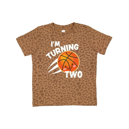 

Inktastic I m Turning Two with Basketball Gift Toddler Boy or Toddler Girl T-Shirt