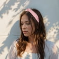 thumbnail image 3 of Accesorios de moda para el cabello, diadema anudada única para mujeres, bandas para el cabello de nudo superior, color rosa, 3 of 7