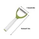 thumbnail image 3 of Pelador de frutas multifuncional de acero inoxidable | Cuchillo de doble hoja giratoria con desojo de patata | Mango ergonómico antideslizante | Pelador de verduras para zanahorias, pepinos,, 3 of 9