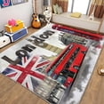 thumbnail image 1 of Modern Area Rug 6x9 ft Large Washable Rugs London Cityscape for Living Room Soft Rugs for Bedroom, Non Slip Indoor Floor Throw Carpet for Apartment Dining Room, 1 of 6