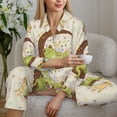 thumbnail image 6 of Daiia Frogs for Women's Long-Sleeved Pajama Set – Soft & Comfortable Sleepwear Button-Up Pajamas Cozy Lounge Wear-Large, 6 of 7