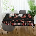 thumbnail image 3 of Valentine''s Day Table Cloths Rectangle 54 x 72 inch Wrinkle Free Kitchen Table Clothes Colorful Heart Tablecloth for Buffet Table, Parties, Romantic Dinner, Wedding & More, 3 of 6