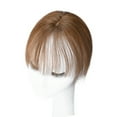 thumbnail image 3 of viviaBella Human Hair Clip in Hair Bangs 3D Machine Made Mono Base Clip-on Bangs Topper Real Hair Air Bangs One Piece Clip in Hair Topper/Hair Fringe, 3 of 5