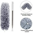 thumbnail image 3 of DELUX Microfiber Feather Duster Extendable Cobweb Duster with 100 inches Extra Long Pole, Bendable Head & Scratch-Resistant Hat for Cleaning Ceiling Fan, High Ceiling, Blinds, Furniture & Cars, 3 of 8