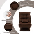 thumbnail image 4 of Giantex Chaise de Sol Pivotante à 360°, Chaise de Sol Compacte et Réglable avec Dossier Réglable à 5 Niveaux et Coussin de Massage, Brun, 4 of 6