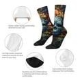 thumbnail image 3 of Yiaed Butterfly Flower Skull A Print Great elasticity Crew Socks Sports socks for Men and Women, 3 of 5