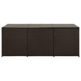 thumbnail image 2 of Outdoor Storage Box, Brown Rattan, 71 Inch Powder Coated Steel Frame, 2 of 6