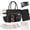 Black, variant on Large Bible Tote Bags with Bible Cover Case for Women, Quilted Carrying Case with Handles Shoulder Strap, Bible Study Supplies Accessories Christian Gifts for Women (Black)