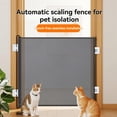 thumbnail image 3 of Barrera de puerta antiescape para mascotas valla retráctil automática divisoria antisalto bloquer gatos entrada instalación con punch sin perforación fácil instalar diseño plegable almacenar protec, 3 of 4