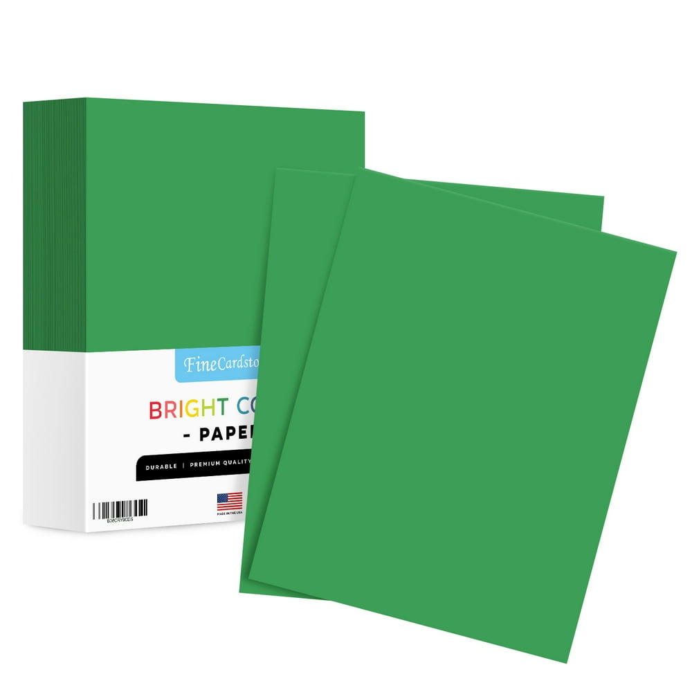 8.5 x 11" Gamma Green Color Paper Smooth, for School, Office & Home Supplies, Holiday Crafting
