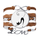 thumbnail image 1 of Pulsera de cuero Negro trenzado Unbranded Gato Negro Stretch Halloween, 1 of 3