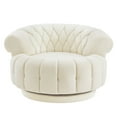 thumbnail image 5 of Euroco Swivel Accent Chair 360°Swivel Chair Sofa Barrel Swivel Chair Round Club Chair for Living Room and Bedroom, 5 of 10