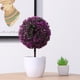 thumbnail image 4 of EeaseMX Bola de plantas artificiales, planta simulada, bonsái decorativo, bola de flores de plástico para decoración del hogar y el jardín (morado y rojo), 4 of 7