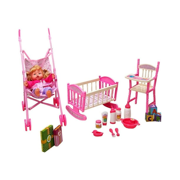 Muñeca MuÃ±eca Little Mommy Carreola Baby Transport Carrito Bebe