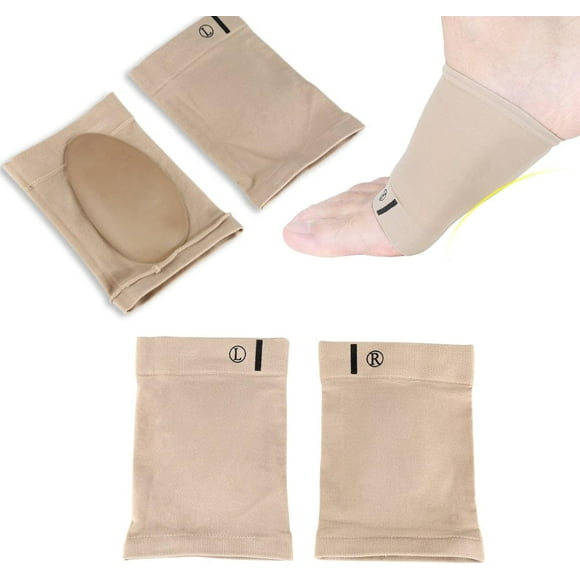 FYBTOF 2 Pairs Arch Support Pads, Soft Gel Sleeves Foot Arch Support Inserts for Women Men Flat Feet, Plantar Fasciitis, High Arch-3160