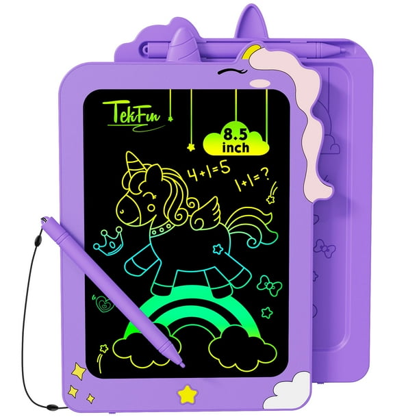 Tableta de escritura LCD TEKFUN Doodle Board de 8.5 pulgadas, color morado