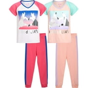 dELiA*s Girls' Pajama Set - 4 Piece Sleepwear Top and Pajama Pants (Size: 5-16)