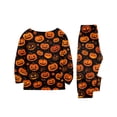 thumbnail image 5 of Halloween Family Pajamas Set Long Sleeve Crew Neck, Soft Matching Halloween Pajamas with Pumpkin Ghost Print, Cute Family Halloween Pajama Set for Party, 5 of 6