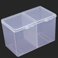 thumbnail image 3 of Yesbay Translucent 2 Grid Cotton Pad Swab Storage Box Case Nail Art Tool Organizer-Translucent, 3 of 6