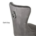 thumbnail image 6 of Erica 2 Piece Wood Legs Dinning Chair Finish with Velvet Fabric in Dark Gray, 6 of 9