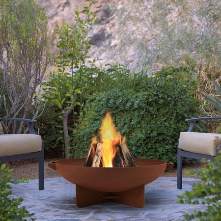 Anson Fire Bowl In Rust By Real Flame, Real Flame Alderwood Fire Pit