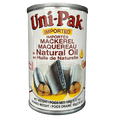 thumbnail image 1 of Uni-Pak Maquereau Importé dans l'Huile Naturelle, 155 g, Contient : Poisson, 1 of 4