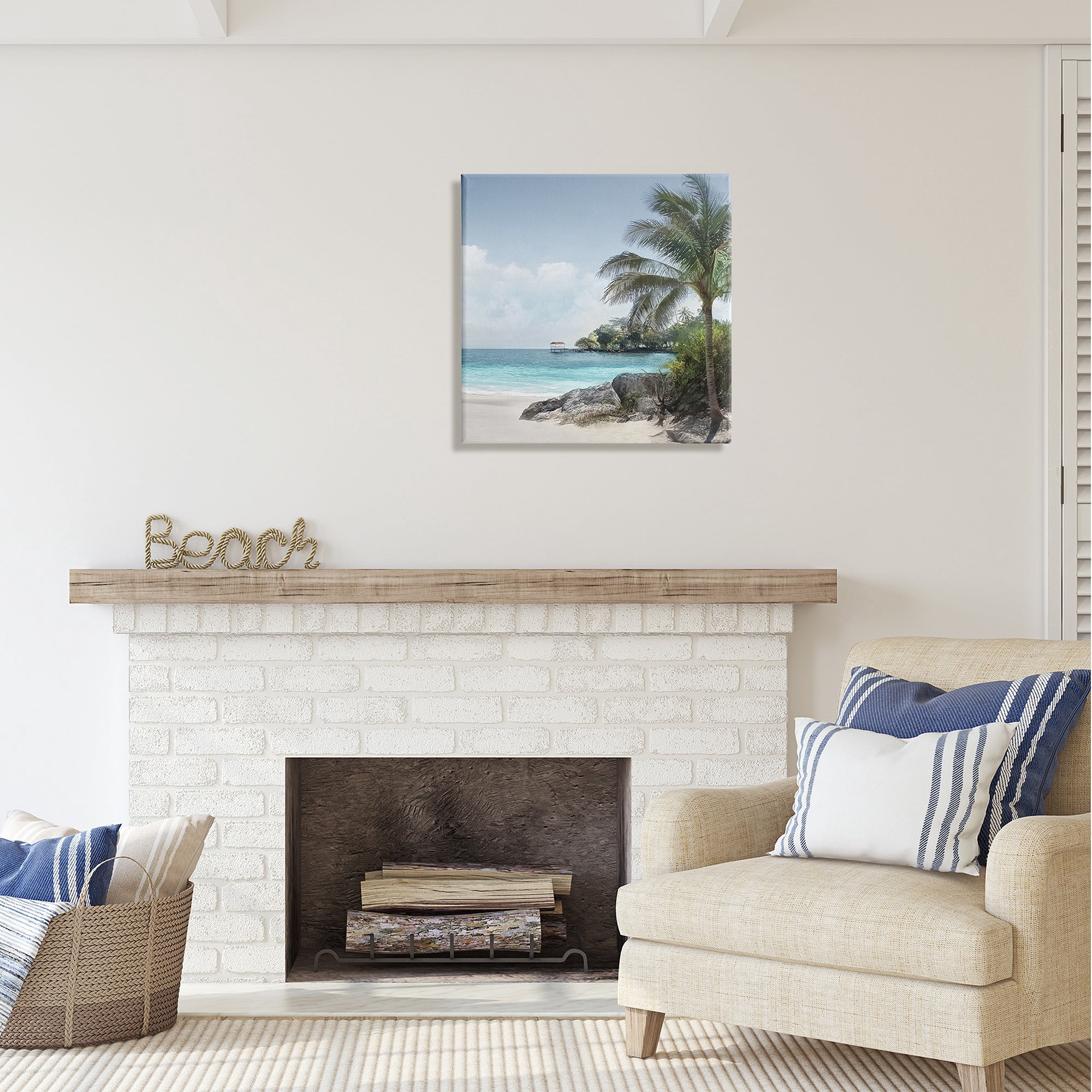 Stupell Industries Tropical Paradise Scenery Nature Photography Gallery Wrapped Canvas Art Print Wall Art, 24 x 24