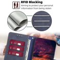 thumbnail image 5 of KAIYANG Funda para teléfono con bloqueo RFID para vivo Y78+ 5G, funda tipo billetera de cuero PU con tapa abatible, estilo D vivo Y78+ 5G azul, 5 of 5