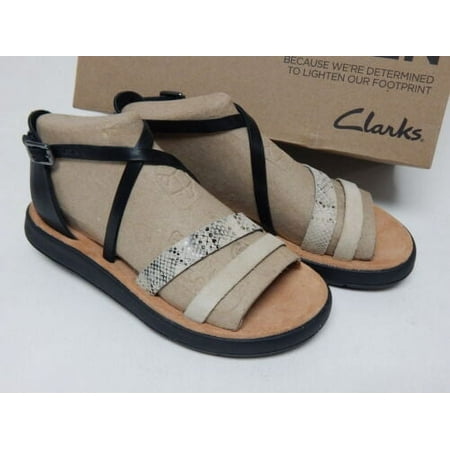 

Clarks Jemsa Strap Size 9.5 M EU 41 Women s Leather Strappy Sandals Black Combi