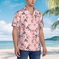 thumbnail image 5 of Goofa Tropical Plants Hawaiian Shirt for Men, Unisex Summer Beach Casual Short Sleeve Button Down Shirts,Aloha Tropical Floral print shirt-, 5 of 9