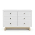 thumbnail image 4 of Storkcraft Santorini 6 Drawer Nursery Double Dresser, White with Driftwood, 4 of 17