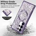 thumbnail image 3 of Magnetic Clear for Samsung Galaxy S24 Ultra Case Leopard Glitter [Compatible with Magsafe] Slim Soft TPU Electroplated Shockproof Protective Phone Case Cover for Samsung S24 Ultra Purple, 3 of 13