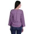thumbnail image 4 of Moomaya Haut à Manches Longues Imprimé avec Patte de Boutonnage, Col Rond, Tunique d'Été Décontractée pour Femme, 4 of 5