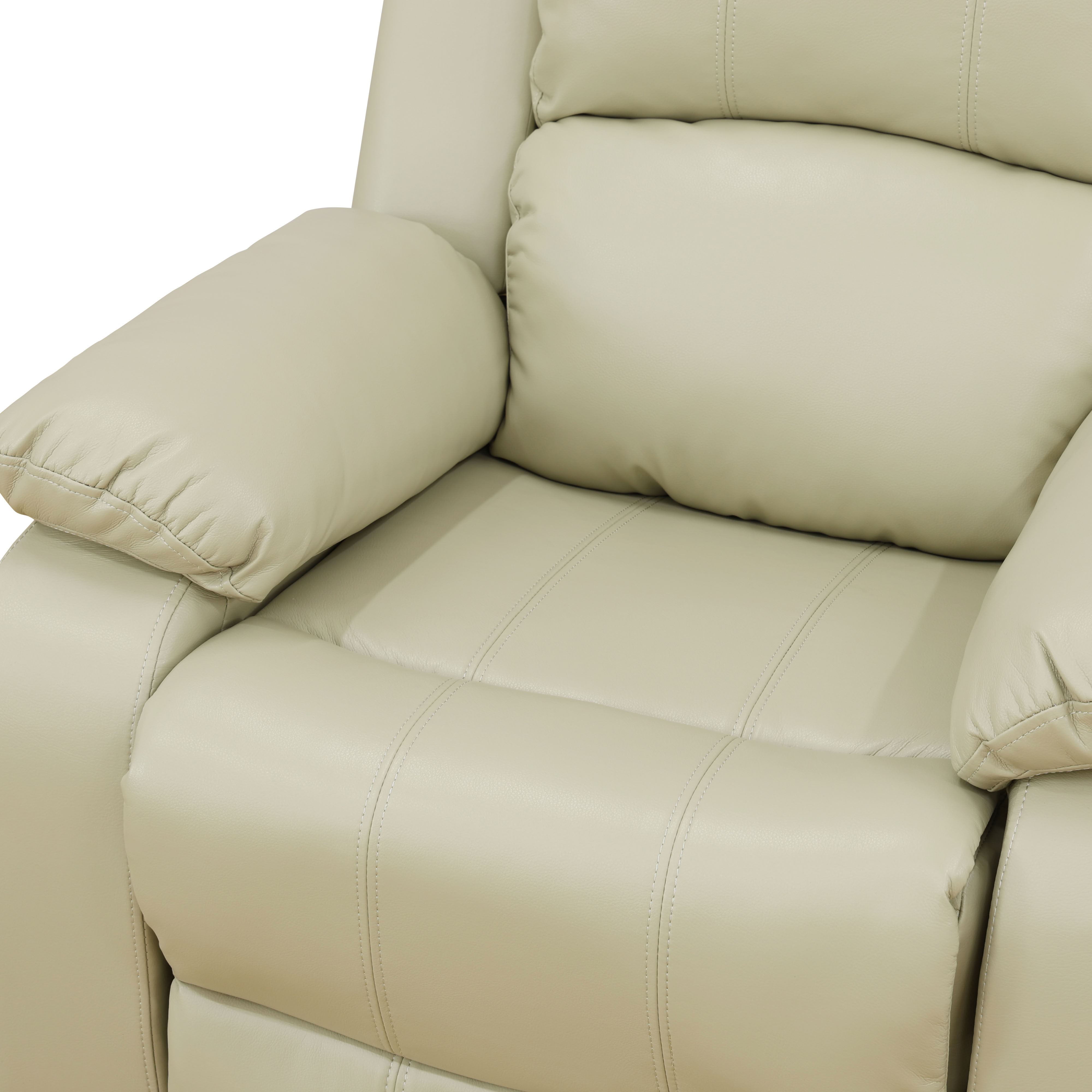 MAYEERTY Leather Recliner Chair, Single Reclining Sofa with Adjustable Angle, for Living Room, Home Theater & Personal Lounge
