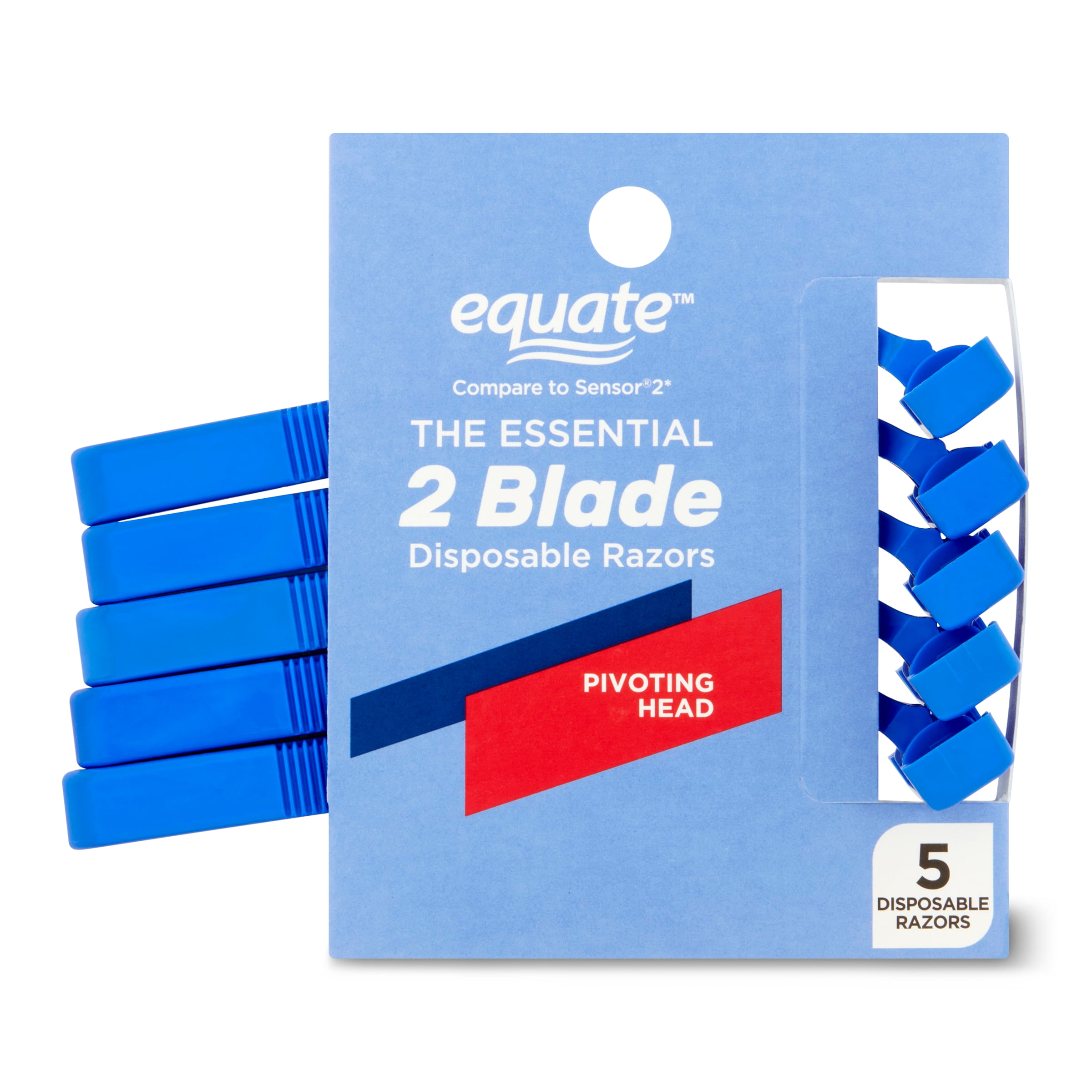 Equate The Essential 2 Blade Disposable Razors, 5 count