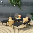 thumbnail image 3 of Costway Lot de 2 Chaises Longues Pliantes de Patio, Fauteuils Inclinables Réglables Empilables avec Accoudoirs, 3 of 10