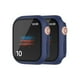thumbnail image 1 of wonima44 (2 Pack Hard PC Case with Button for Apple Watch Series 11 10 42mm Tempered Glass Screen Protector Case, Matte Shell Full Coverage Iwatch Bumper Cover (Blue+Blue, 42mm), 1 of 1