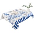thumbnail image 2 of Navy Blue Coastal Table Cloth Waterproof Tablecloths, Summer Nautical Lighthouse Starfish Tablecloth Dining Table Cover for Kitchen Party Tabletop Outdoor, Rectangle Tablecloth 60x102 Inch, 2 of 9