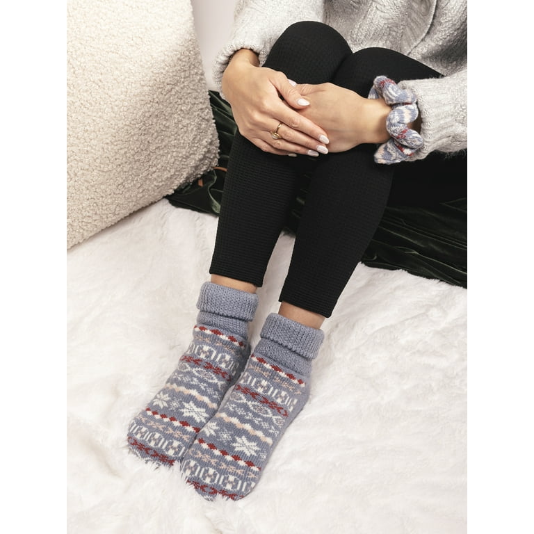 MUK LUKS Women s Thermal Ankle Slipper Sock Gift Set Size 6 10 Walmart