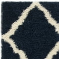 thumbnail image 6 of SAFAVIEH Dallas Logan Geometric Shag Area Rug, Navy/Ivory, 4' x 4' Square, 6 of 8