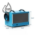 thumbnail image 2 of ALORAIR Commercial Dehumidifier 113 Pint, with Drain Hose for Crawl Spaces, Basement, Industry Water Damage Unit, Compact, Portable, Auto Defrost, Memory Starting, 2 of 10