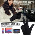 thumbnail image 4 of FZ FANTASTIC ZONE Winter Gloves for Women Cold Weather with Touch Screen Fingers Chenille Knit Elastic Cuff Thermal Warm Gloves Gifts, 4 of 6