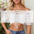 thumbnail image 3 of Babysbule Women's Off The Shoulder Lace Drawstring Crop Blouse V-Neck Short Sleeve Casual Summer Festival Top, 3 of 7