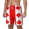 thumbnail image 5 of Mens Canadian Flag 2 in 1 Quick Dry Swim Trunks with Compression Liner Beach Shorts, 5 of 6
