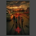 thumbnail image 2 of Netflix Junior's Stranger Things Four Friends Rift Apocalypse Poster Racerback Tank Top Charcoal / Apocalypse Medium, 2 of 4
