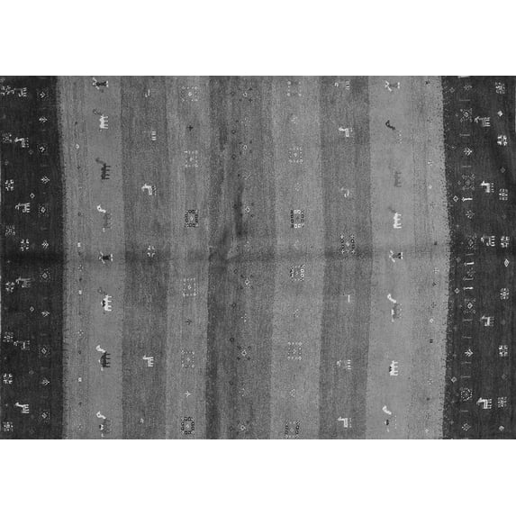 Ahgly Company Indoor Rectangle Abstract Gray Contemporary Area Rugs, 4' x 6'