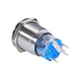 thumbnail image 2 of Ejoyous 19mm 12V LED Waterproof Stainless Self-locking Latching Push Button Switch, On/Off Latch Button Switch, LED Latch Button Switch, 2 of 3