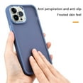thumbnail image 2 of For Apple iPhone 14 6.1 inch Slim Matte Colored Frame Shockproof Hybrid Case Cover Purple, 2 of 4